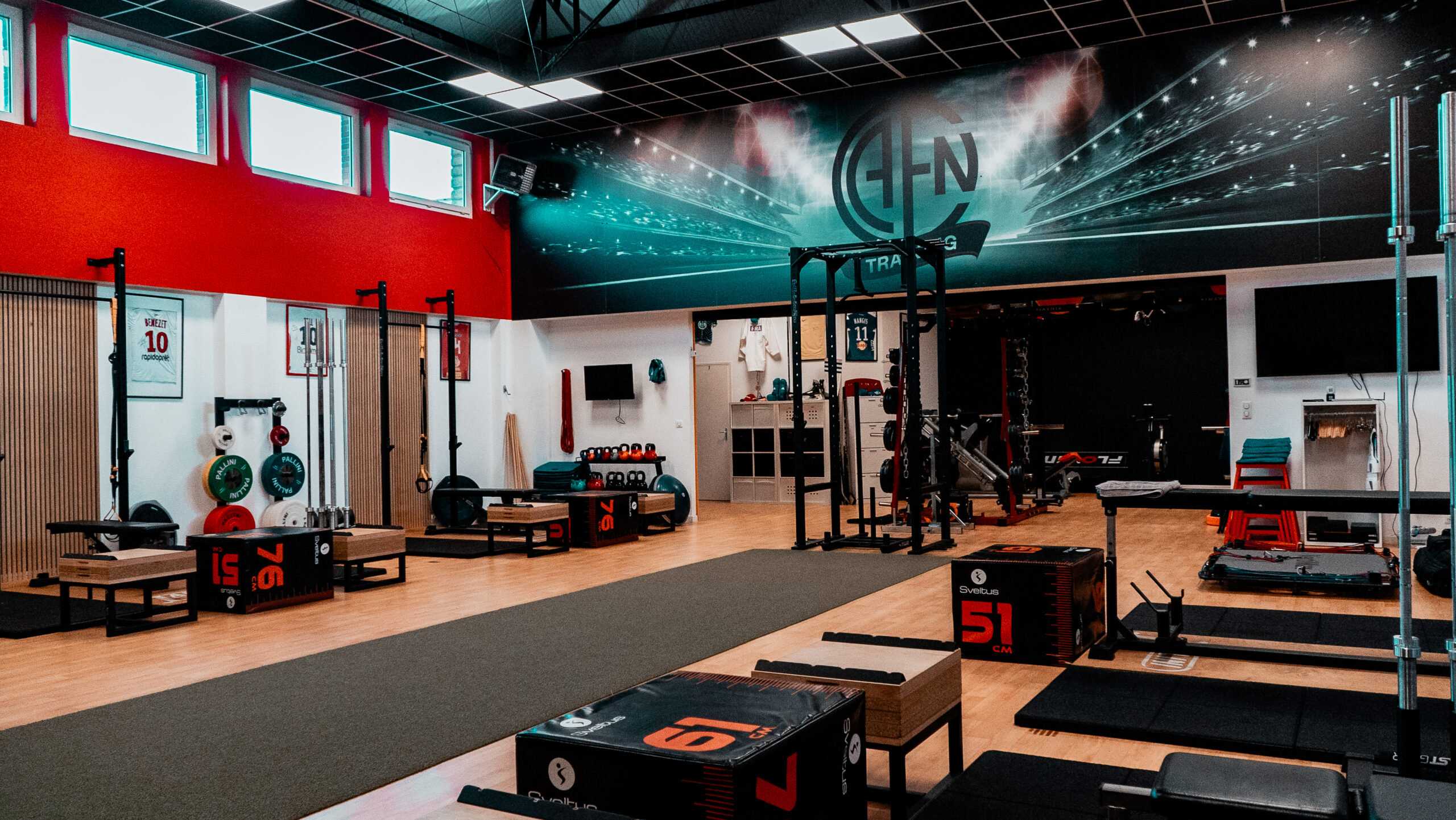 Salle de préparation physique à disposition pour nos offres de sport en entreprise.